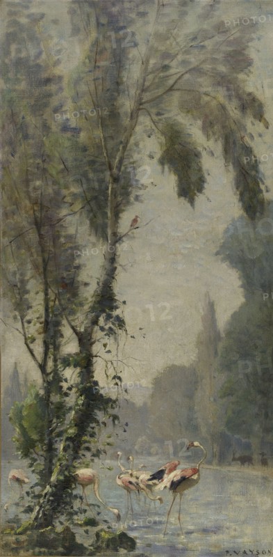 Sketch for the escalier des fêtes at the Hôtel de Ville, Paris : The Jardin d'Acclimatation, c.1891. Creator: Paul Vayson.