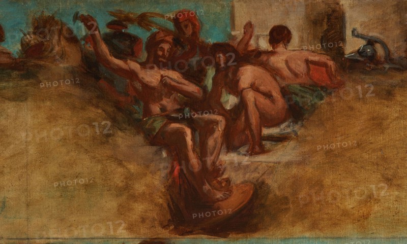 Esquisse pour le salon du Roi du Palais Bourbon - L'Agriculture. La Guerre, begins 1849 ends 1854. Creator: Pierre Andrieu.