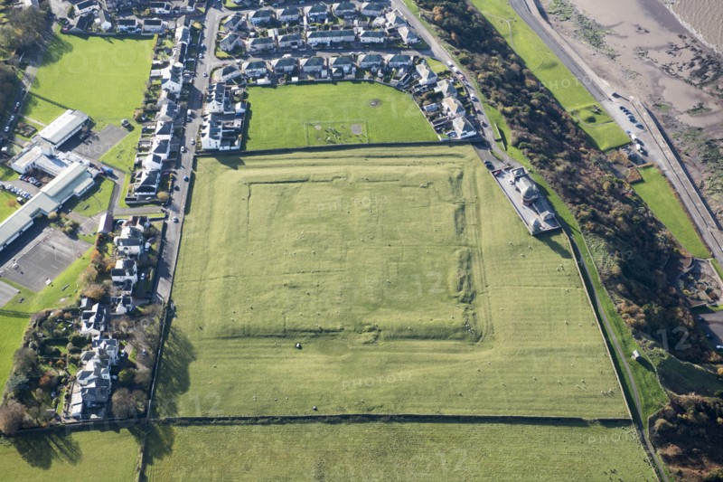 Maryport (Alavna) Roman fort, part of the Roman frontier defences along the Cumbrian coast, 2019. Creator: Emma Trevarthen.