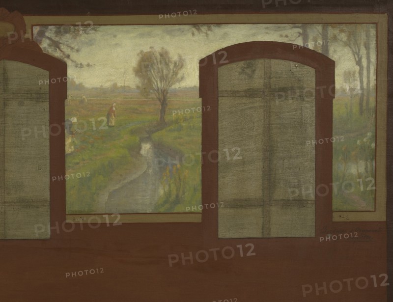 Esquisse pour la mairie de Fresnes : Les bords de la Bièvre. Fresnes. Aux bords de la..., 1905. Creator: Jean Joseph Enders.