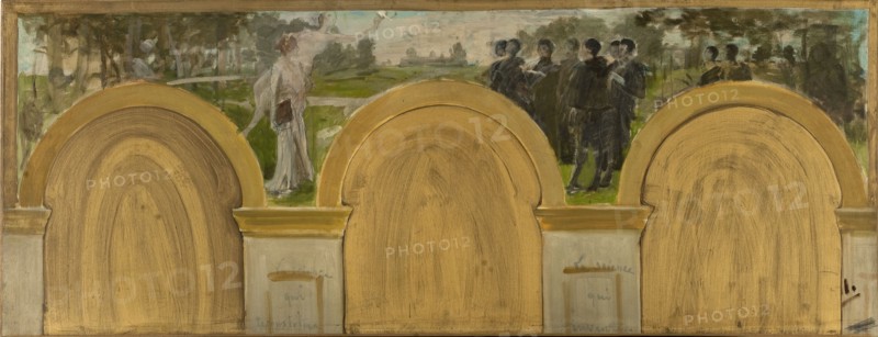 Esquisse pour le salon des Sciences de l'Hôtel de ville de Paris : L'Enseignement de..., c.1888-1892 Creator: Henry Lerolle.