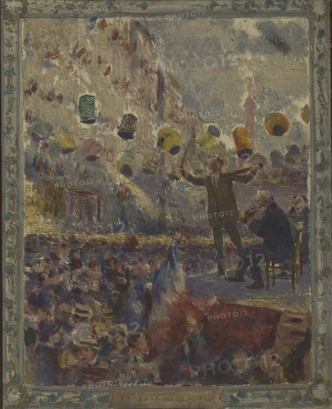Esquisse pour la mairie du 12ème arrondissement de Paris : Le bal du 14 Juillet, c.1910. Creator: Claude Charles Bourgonnier.