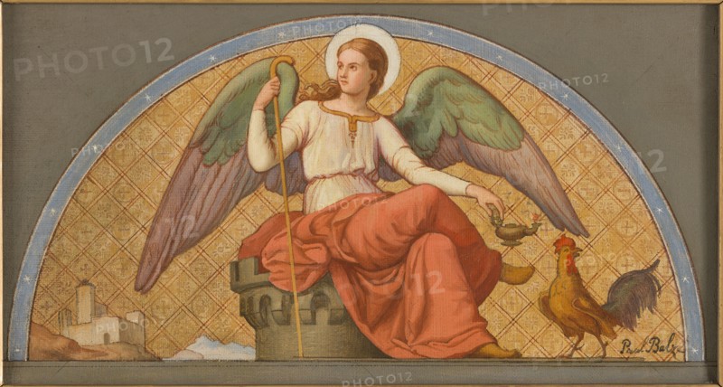 Esquisse pour l'église Saint-Joseph : L'Ange de douceur et de chasteté - Apothéose..., 1870. Creator: Jean-Paul-Etienne Balze.
