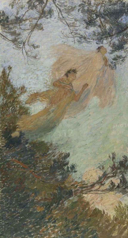 Esquisse pour la bibliothèque de l'Hôtel de Ville de Paris : les Muses (Plafond), c.1899. Creator: Henri Jean Guillaume Martin.