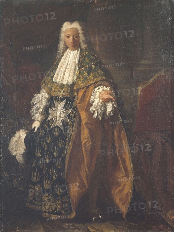 Portrait de Paul-Hippolyte de Beauvillier, duc de Saint-Aignan (1684-1776), en tenue de...c1737-1749 Creator: Pierre Subleyras.