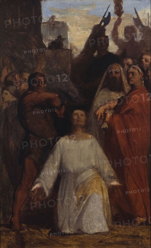 Esquisse pour l'église Saint-Jacques-Saint-Christophe de la Villette : Le Martyre de..., c.1843. Creator: Jean-François Brémond.