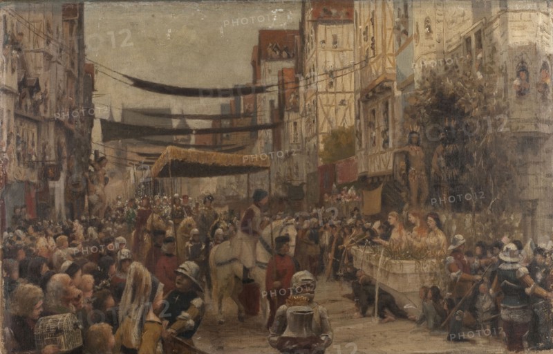 Sketch for the salon des Sciences in the Hôtel de Ville, Paris...Louis XI...between 1889 and 1890.  Creator: Francis Tattegrain.