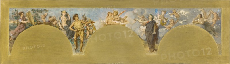 Esquisse pour le salon des Arts de l'Hôtel de Ville : L'Union de l'Idéal et de la Vérité, c.1890. Creator: Pierre-Paul-Leon Glaize.