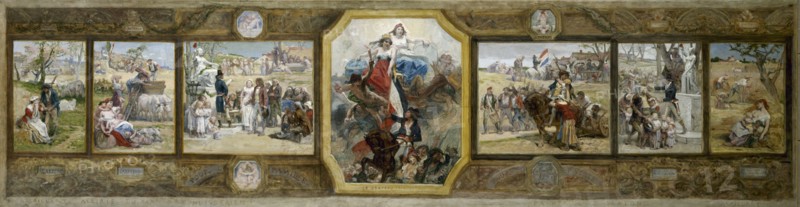 Esquisse pour la salle des mariages de la mairie du 19ème arrondissement de la..., 1880. Creator: Diogene Ulyssee Napoleon Maillart.