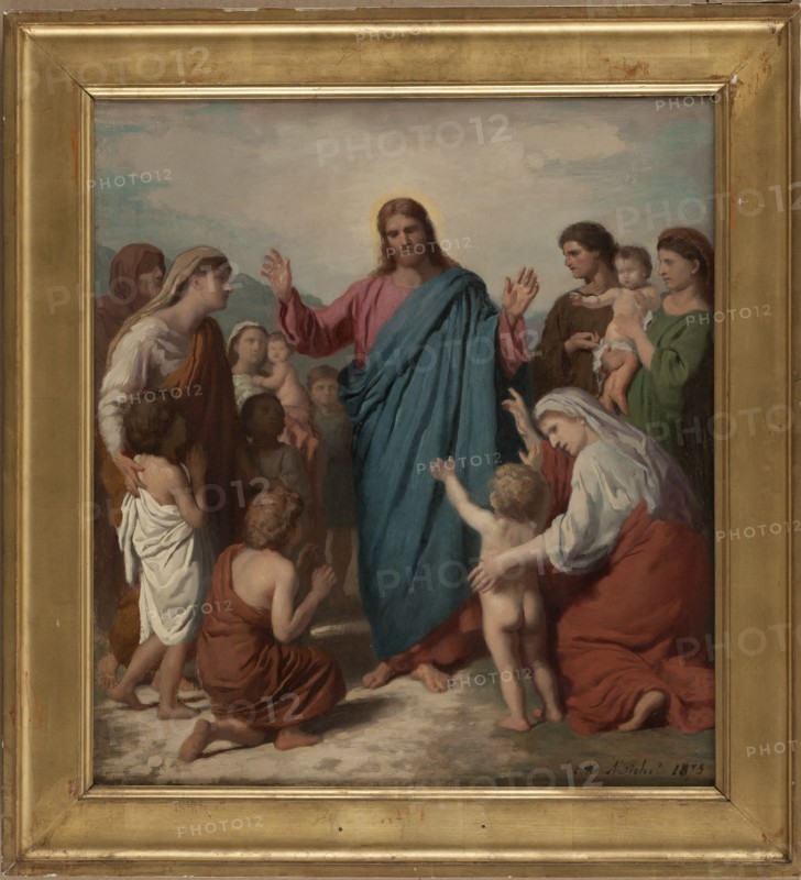 Esquisse pour l'église Notre-Dame-des-Blancs-Manteaux : Le Christ au milieu des enfants, 1873. Creator: Charles-Henri Hilaire Michel.