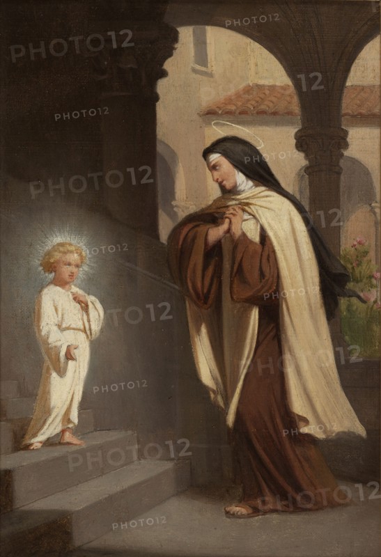 Esquisse pour l'église Saint-Louis-en-l'Ile : Jésus apparait à sainte Thérèse, 1866. Creator: Charles Emile Hippolyte Lecomte-Vernet.