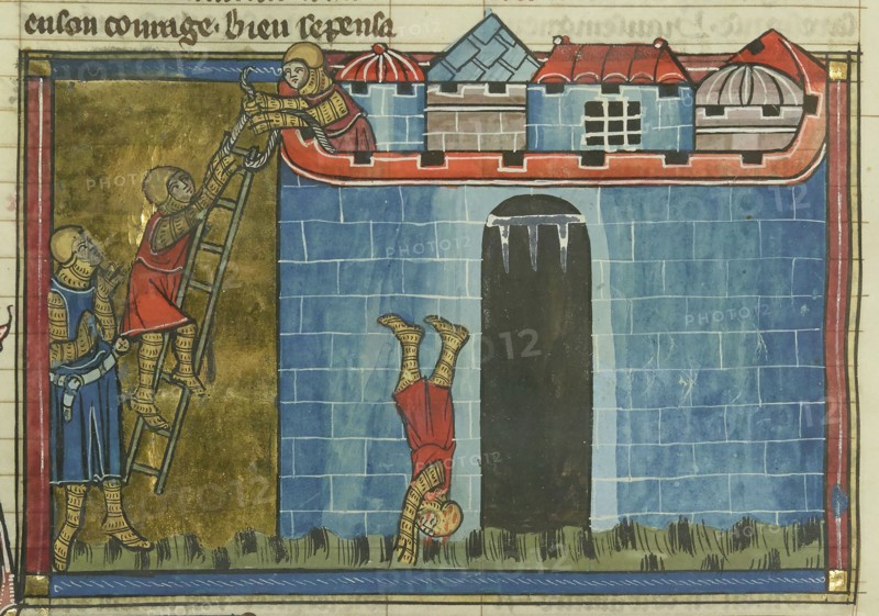 The Siege of Antioch. (From "Li rommans de Godefroy de Buillon et de Salehadin"), 1337. Creator: Maître de Fauvel (active 1314-1340).