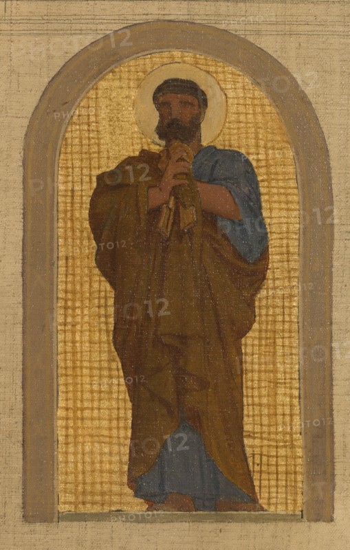 Esquisse pour l'église de la Trinité : L'Agneau pascal. Groupe d'anges adorateurs..., c.1864. Creator: Armand Felix Marie Jobbe-Duval.