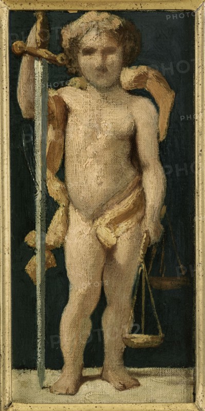 Esquisse pour la salle d'audience de la Cour des Assises du Palais de Justice de..., c1866-1873. Creator: Leon Joseph Florentin Bonnat.