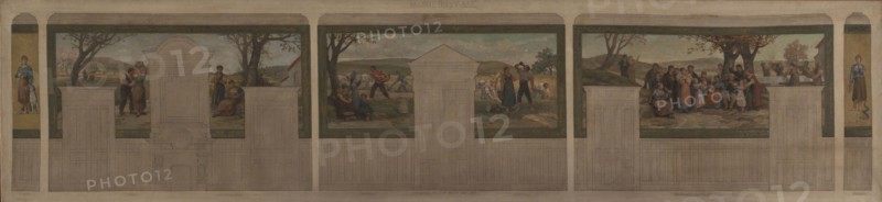 Esquisse pour la salle des mariages de la mairie du 15e arrondissement : La fidélité..., 1884. Creator: Armand Felix Marie Jobbe-Duval.