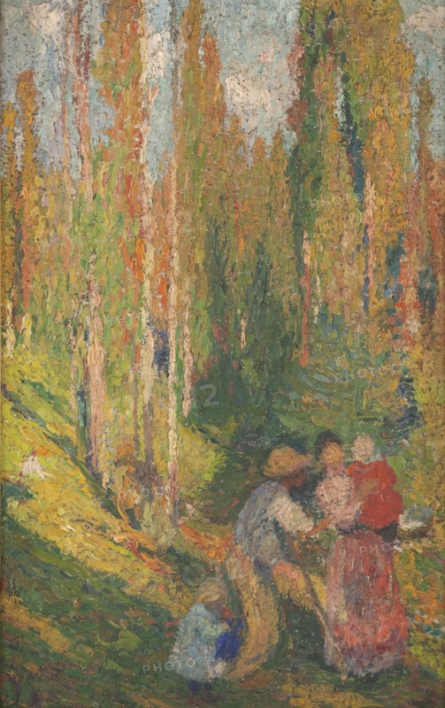 Esquisse pour la salle des mariages de la mairie du 10ème : L'été, scène champêtre, c.1905 - 1907. Creator: Henri Jean Guillaume Martin.