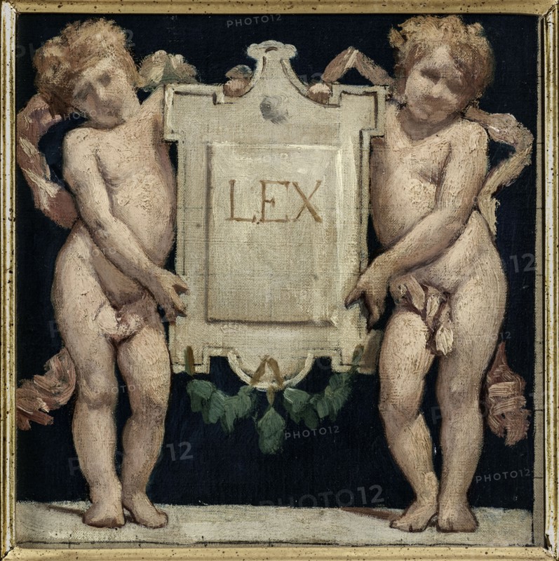Esquisse pour le plafond de la salle d'audience de la Cour des Assises du Palais..., c.1866-1873. Creator: Leon Joseph Florentin Bonnat.