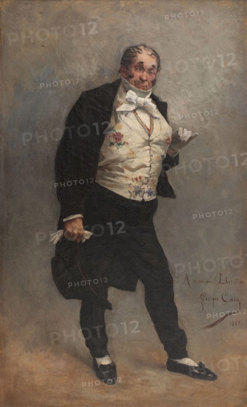 Portrait de Lhéritier (Romain Thomas, dit), acteur (1809-1885) dans le rôle de Cordenbois..., 1881. Creator: Georges Jules Auguste Cain.