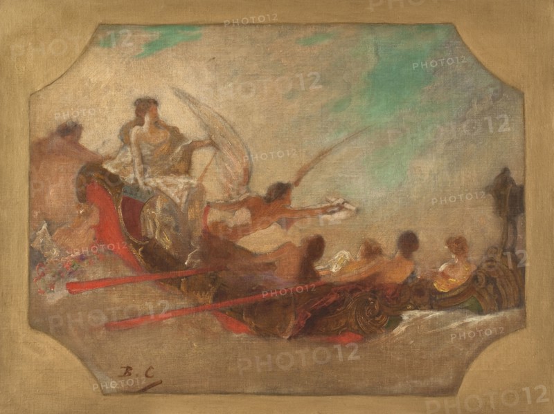 Esquisse pour la salle des fêtes de l'Hôtel de Ville de Paris : La Ville de Paris..., c.1892-1895. Creator: Jean Joseph Benjamin Constant.