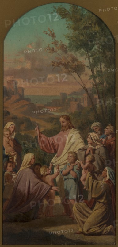 Esquisse pour l'église Saint-Louis-en-l'Ile : Laissez venir à moi les petits enfants., 1862. Creator: Charles Emile Hippolyte Lecomte-Vernet.