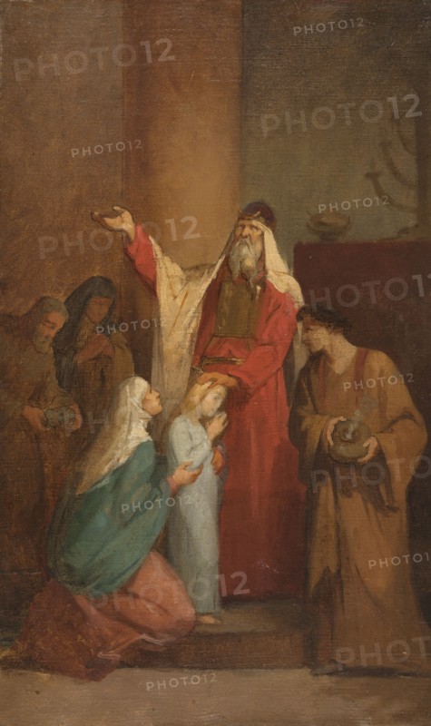Esquisse pour l'église Notre-Dame-de-Clignancourt - La Présentation de la Vierge au Temple, c.1866. Creator: Nélie Barbe Hyacinthe Jacquemart.