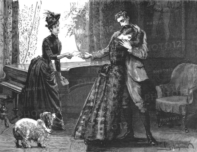 Scene from "Madame Leroux"; By Francis Eleanor Trollope, 1890. Creator: Percy Macquoid.