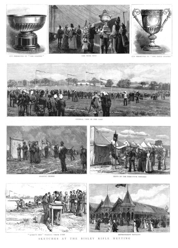 ''Sketches at the Bisley Rifle Meeting', 1890. Creator: Unknown.
