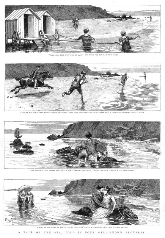 ''A Tale of the Sea told in four well known Proverbs"', 1890. Creator: Unknown.