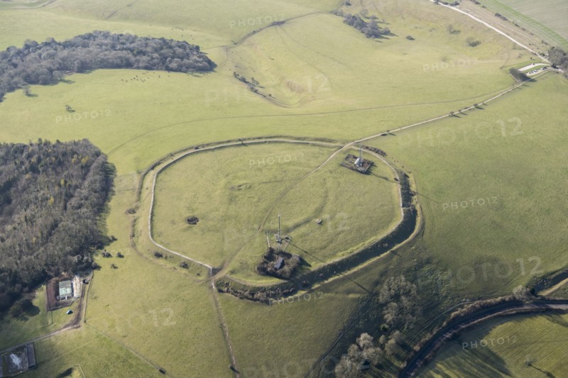 The Trundle hillfort and causewayed enclosure at St Roche's Hill, West Sussex, 2018.