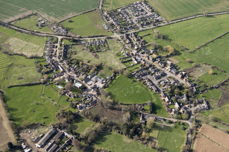The Berry ringwork, at the centre of the medieval village of Rothersthorpe, West Northamptonshire, 2018.