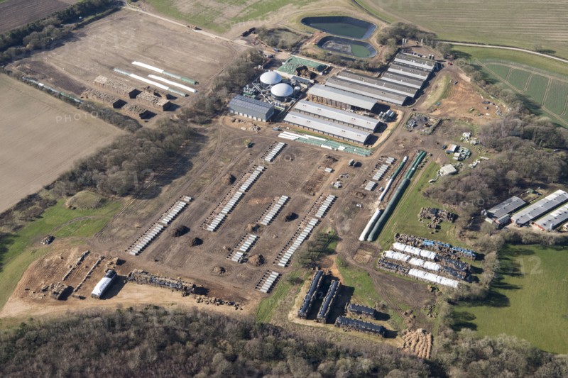Piggery and anaerobic digestion plant, West Sussex, 2018.