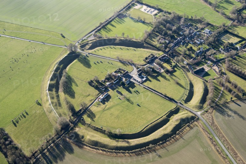 The large Neolithic henge enclosure at Avebury, Wiltshire, 2019.