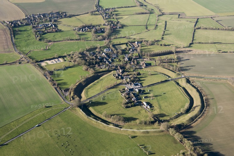 The large Neolithic henge enclosure at Avebury, Wiltshire, 2019.