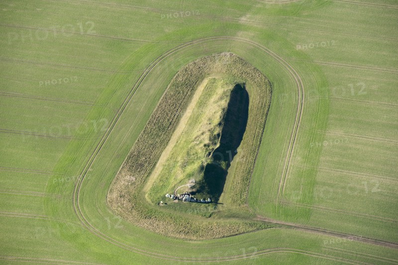 West Kennet Long Barrow, a Neolithic chambered burial mound, Wiltshire, 2019.