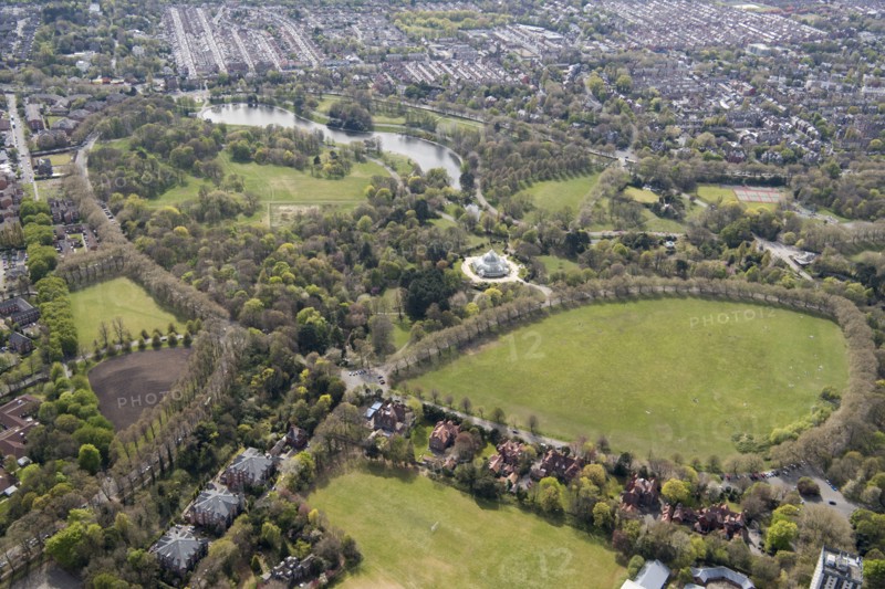 Sefton Park, an early example of a municipal park, Liverpool, 2021.