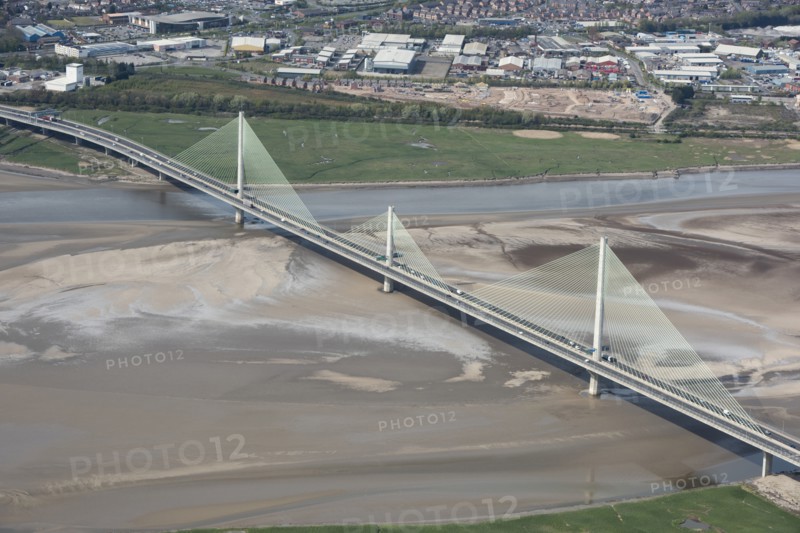 The Mersey Gateway toll bridge, Halton, 2021.