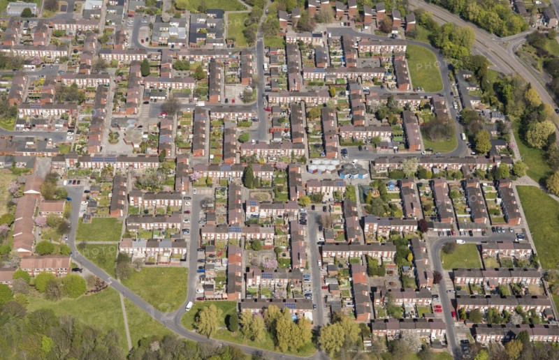 Housing estate, Digmoor, Skelmersdale, Lancashire, 2021.