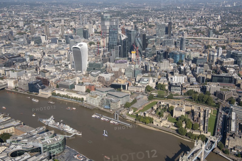 High rise office blocks in the City of London, 2021. Creator: Damian Grady.