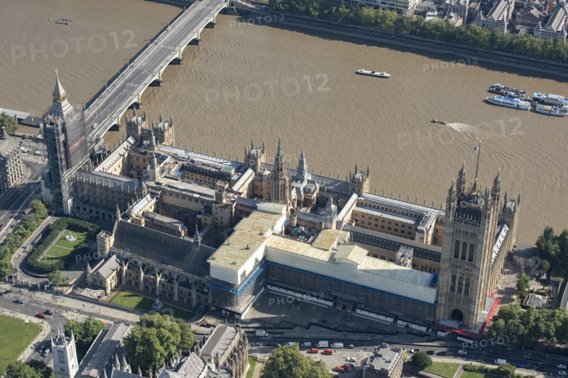 Renovation works at the Houses of Parliament, Westminster, Greater London Authority, 2021.