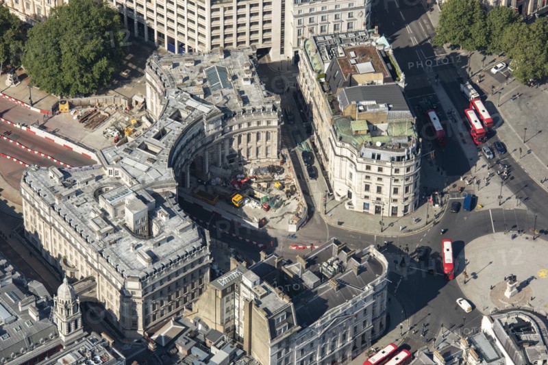 Construction works at Admiralty Arch, Westminster, Greater London Authority, 2021.