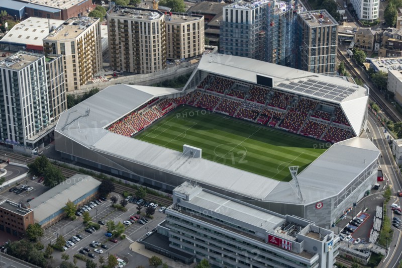 Brentford Community Stadium, home of Brentford Football Club and London Irish Rugby FC, London, 2021 Creator: Damian Grady.