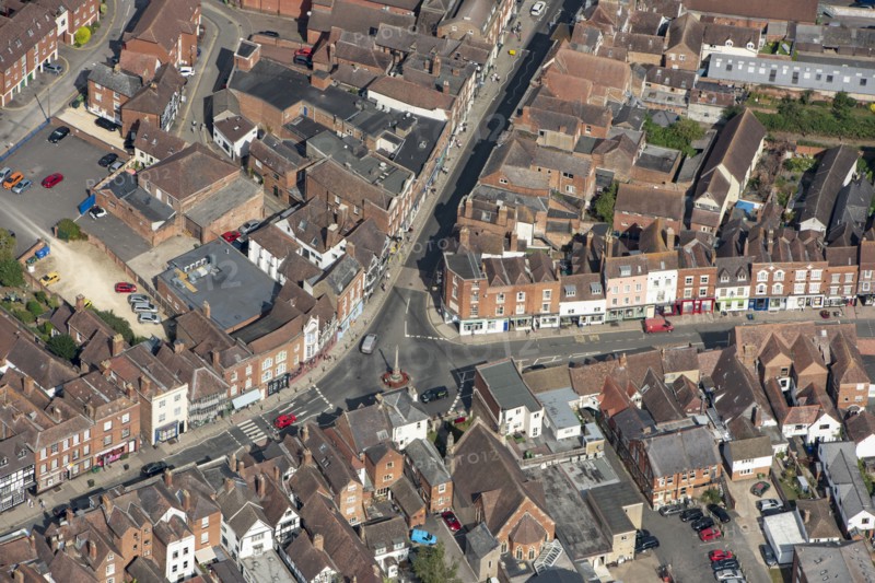 The town centre, Tewkesbury, Gloucestershire, 2021.