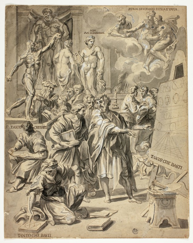 Allegorical Scene in Artist's Studio, n.d. Creator: Unknown.