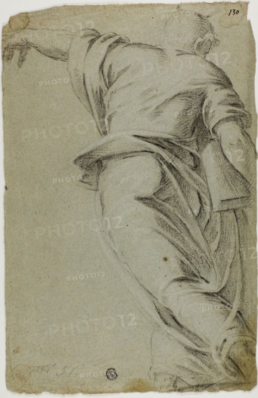 Moses Striding to the Left, Pointing with Left Hand, n.d.