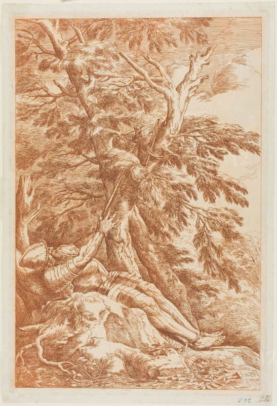Saint William of Maleval, c. 1780. In penitence, contemplating cross.