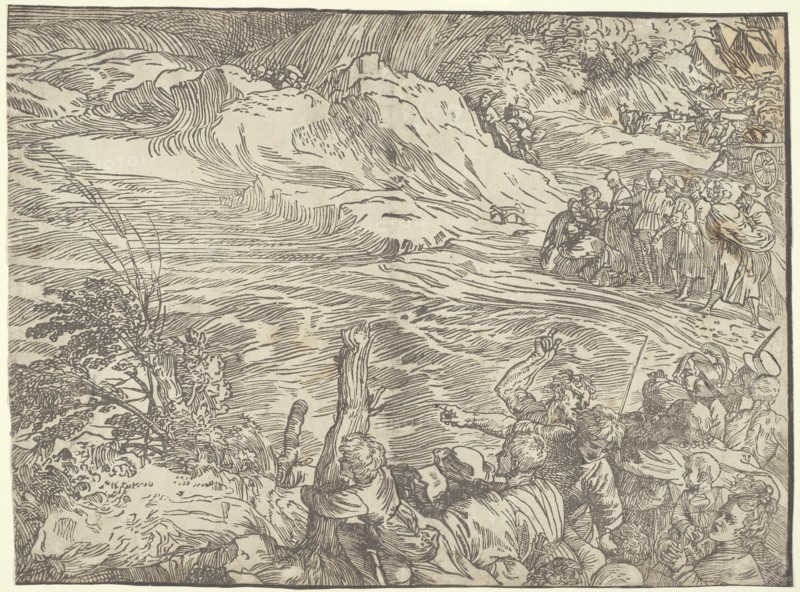 The Submersion of Pharaoh's Army in the Red Sea, c. 1515, printed 1549.