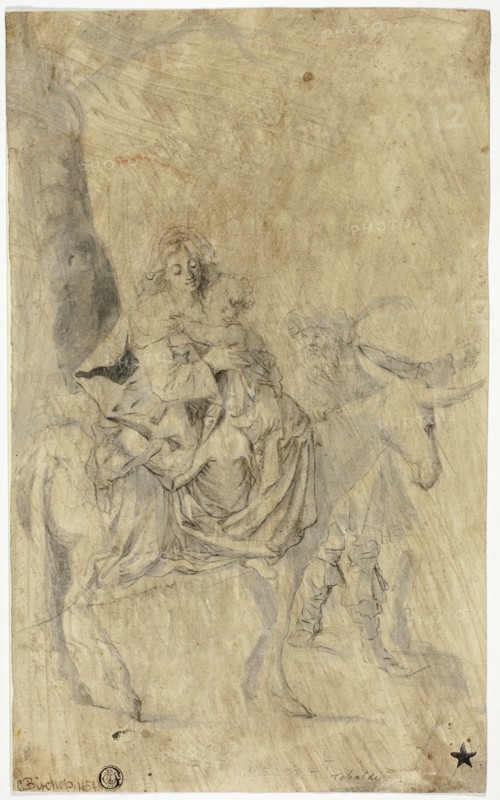 Flight into Egypt, n.d. Attributed to Cornelis Bisschop.