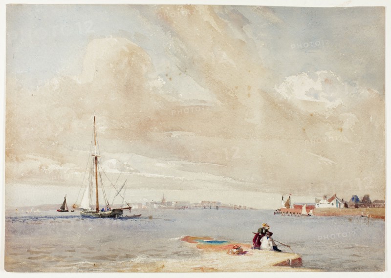 Birkenhead from Herculaneum Potteries, 1834. Attributed to Eliot Thomas Yorke.