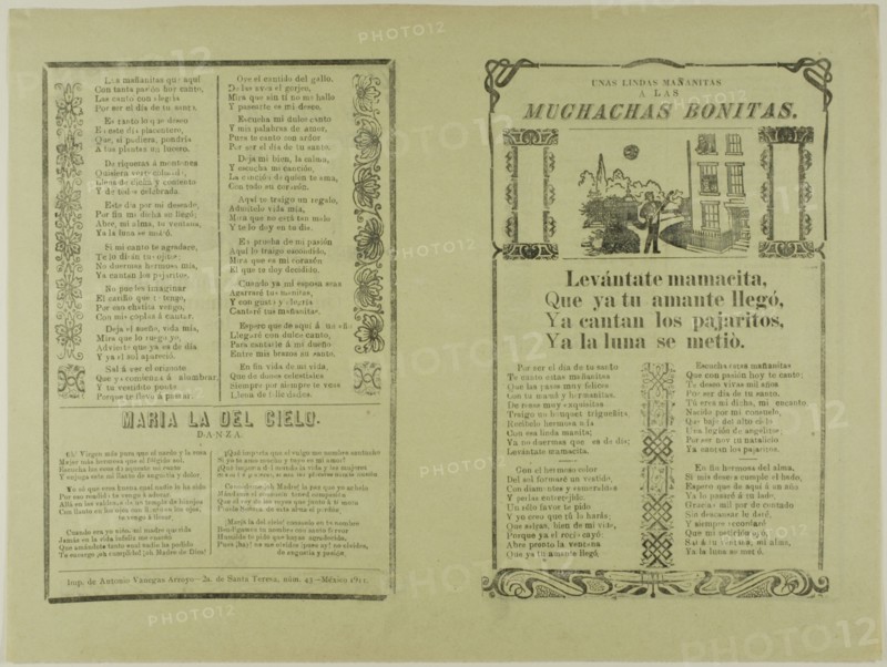 Unas lindas mañanitas a las muchachas bonitas (A Lovely Serenade for the Pretty Ladies), n.d.