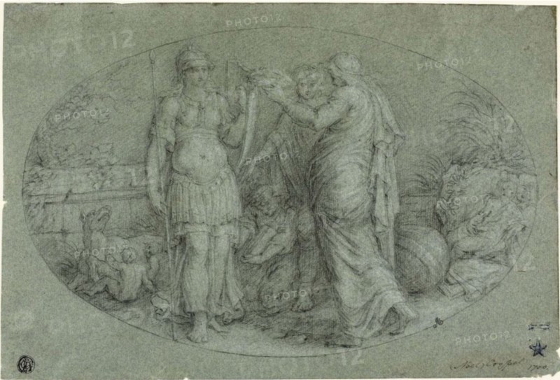Minerva Crowned by Rome, n.d. Attributed to Noël Coypel.